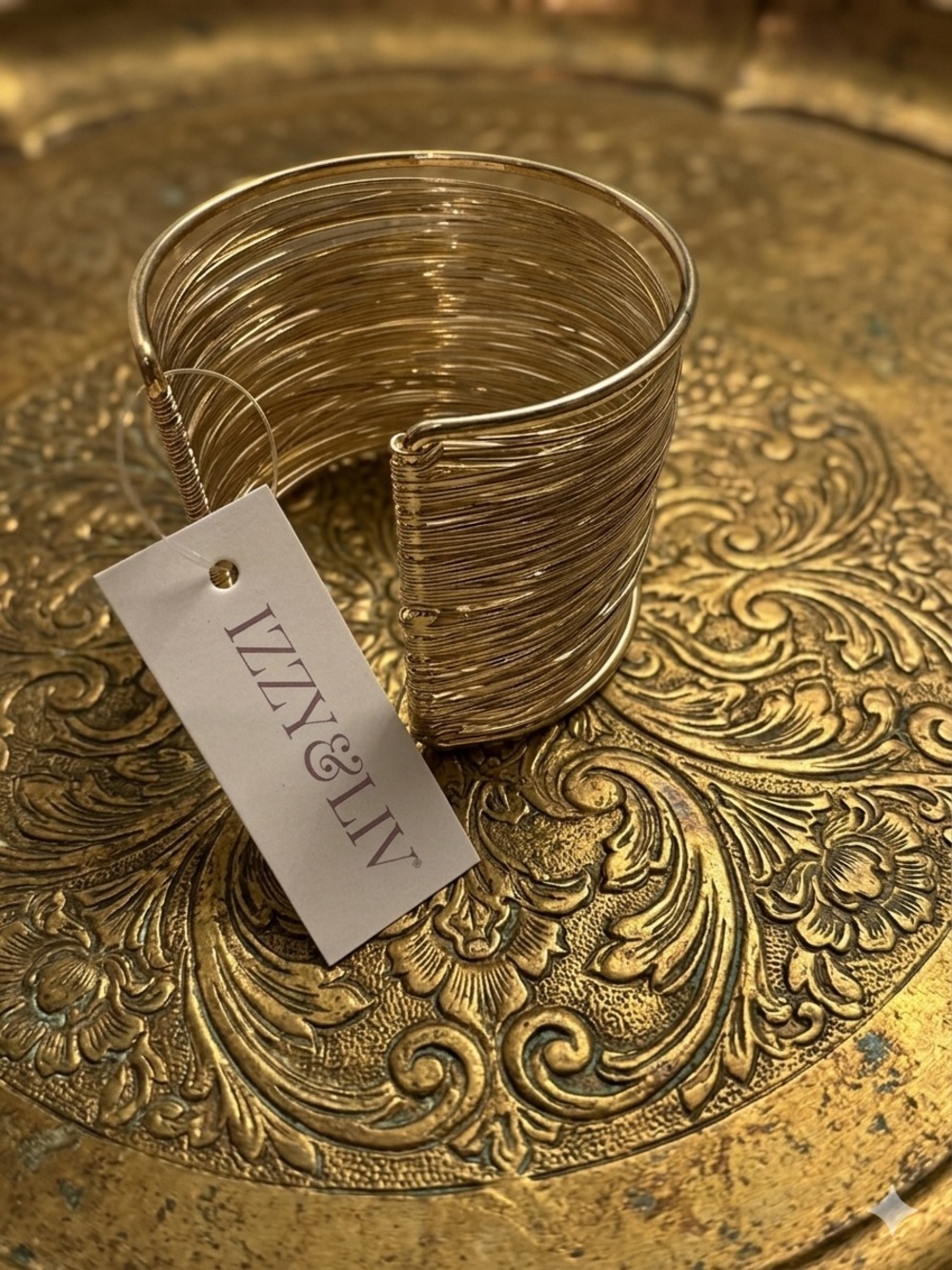 IZZY & LIV Gold Multi-Wire Cuff Bracelet